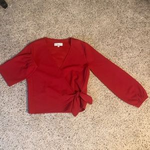 madewell red tie top